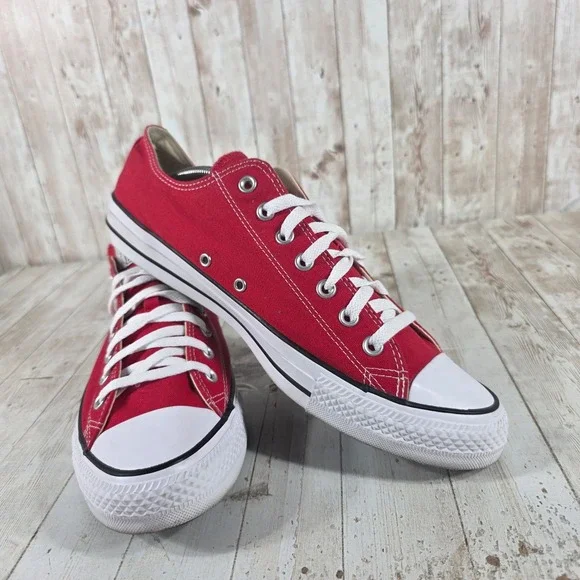 Converse Chuck Taylor All Star Low Top Red Canvas Mens 12 M9696 Sneakers - Picture 6 of 8